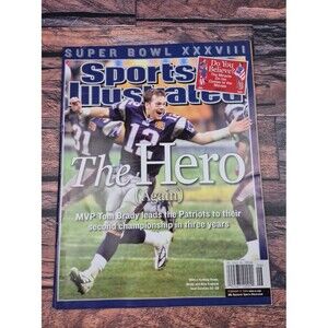 Tom Brady‎ "The Hero" February 9, 2004 Super Bowl Sports Illustrated No Label 🔥